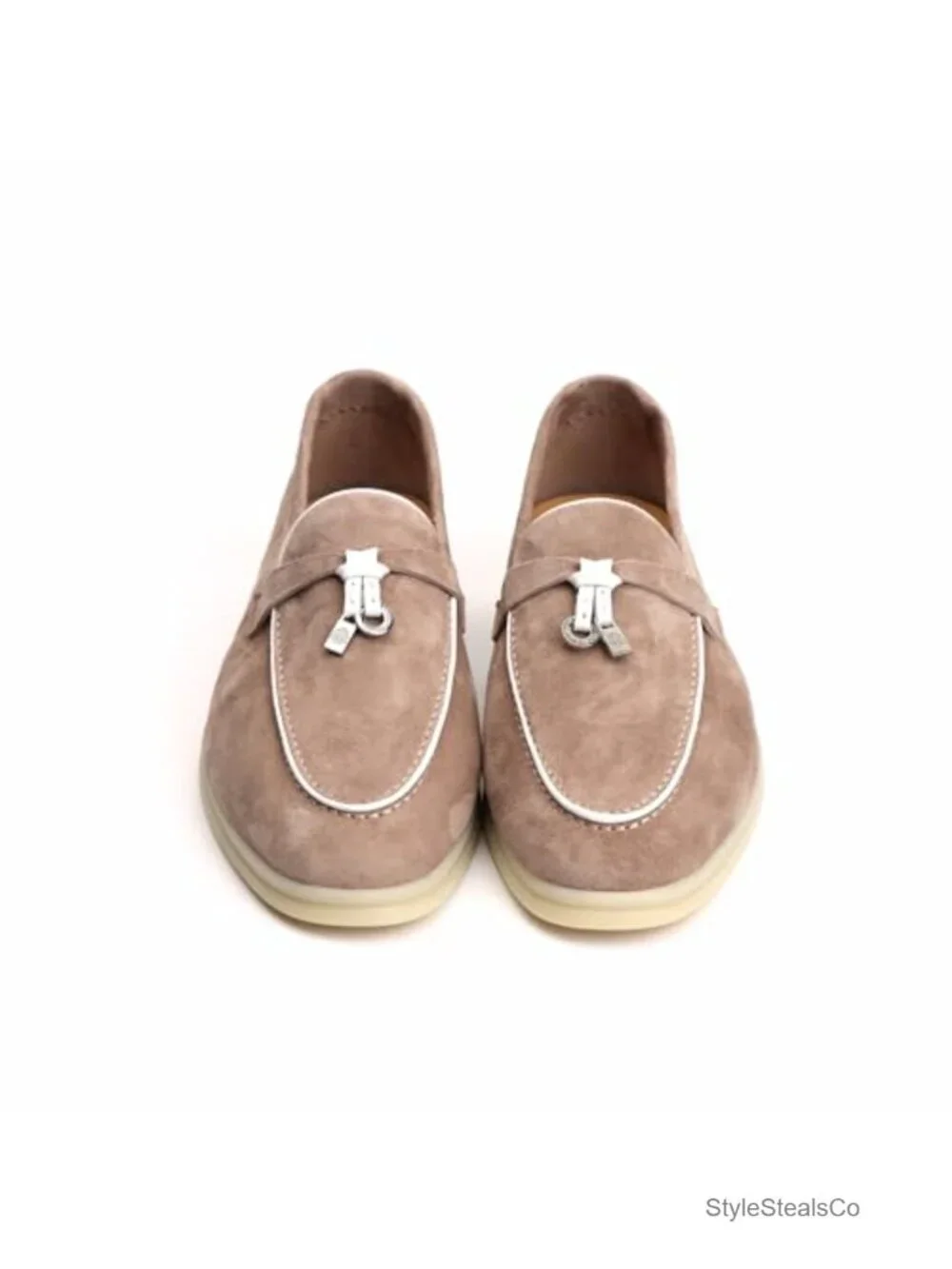 Women's Genuine Suede Leather Loafers – Slip-On Penny Loafers with Cushioned